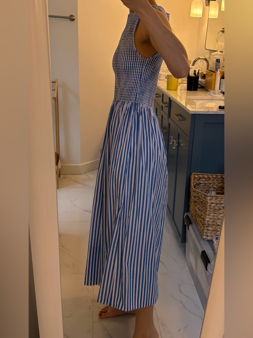 Hill House Cosima Nap Dress - Blueberry Stripe - Picture 5 of 5
